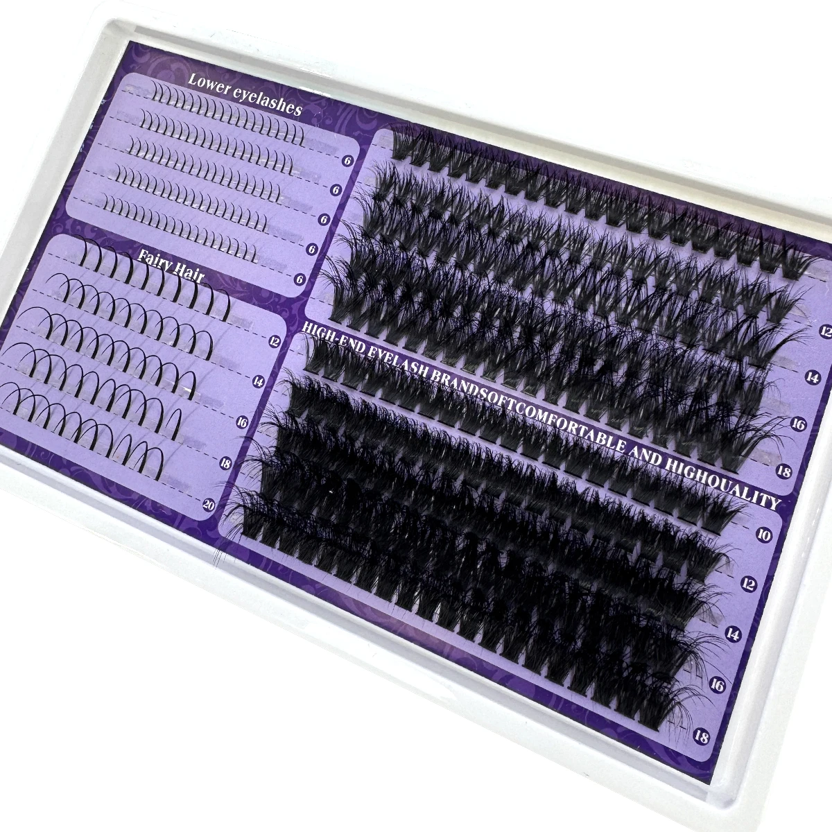 20 Reihen Wimpernspikes Wimperncluster Volumen Einzelwimpern Wispy Wimpern DIY Spiky Lash Extension Manga Cluster Wimpern – Detail 8