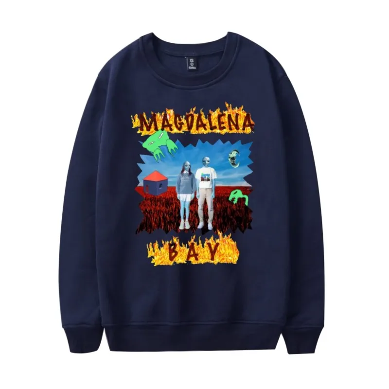 سويت شيرت Magdalena Bay Crunch برقبة دائرية وأكمام طويلة بلوفرات غير رسمية على الموضة لعام 2024 ملابس خروج عصرية جديدة