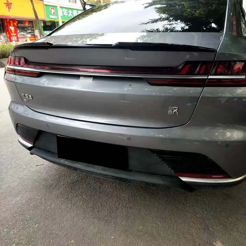 

For BYD Han EV DM Car Trunk Cover Spoiler High Quality ABS Material Bright Black Carbon Fiber Pattern Car Parts