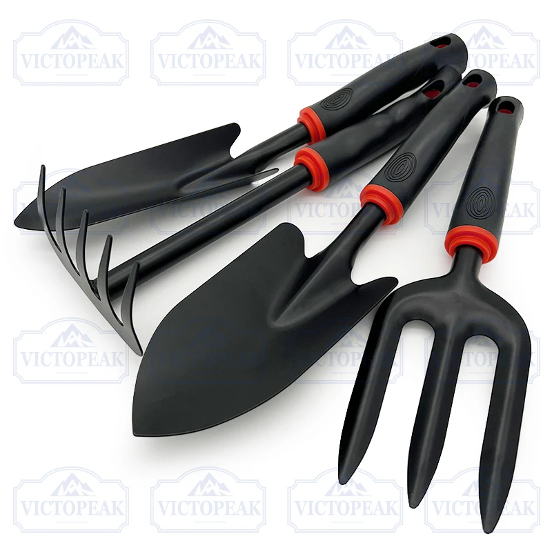 

Household Gardening Accessories Hand Tools 4 Pieces Set Spade Shovel Rake Fork Combination