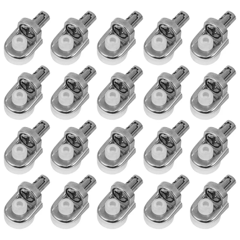 24Pcs Zinc Alloy Shelf Pin with Suction Cup for Cabinet Bookshelf Wardrobe Cupboard Shelving Support Pegs Metal Shelf Holder