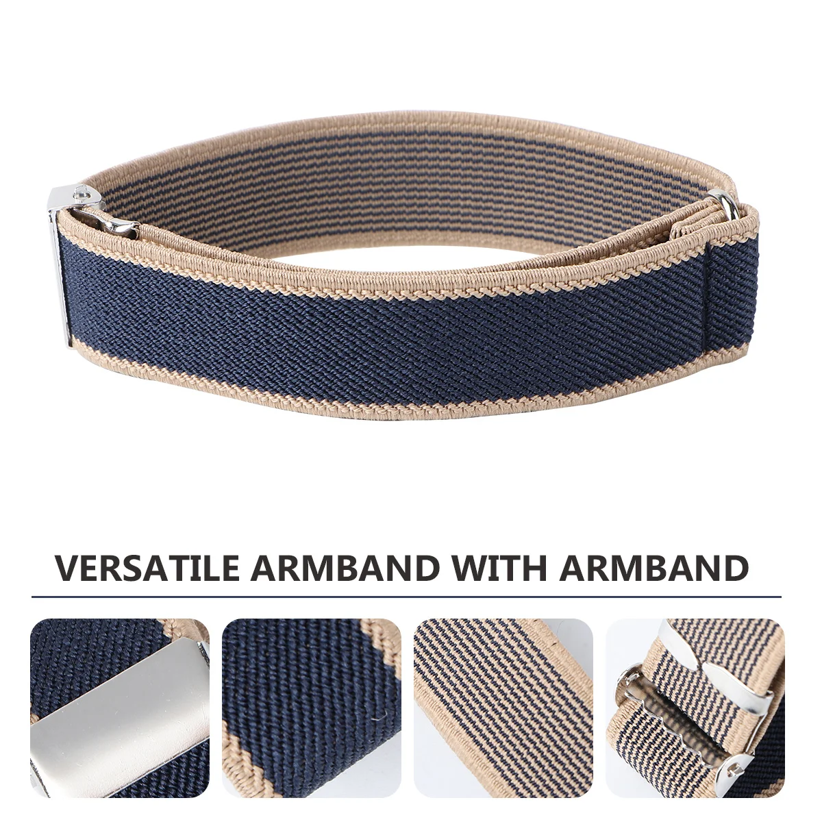 

1 Pair Elastic Armband Unisex Stretchy Sleeve Ring For Men Women Adjustable Polyester Silk Armlet Simple Bangle Hat Accessory