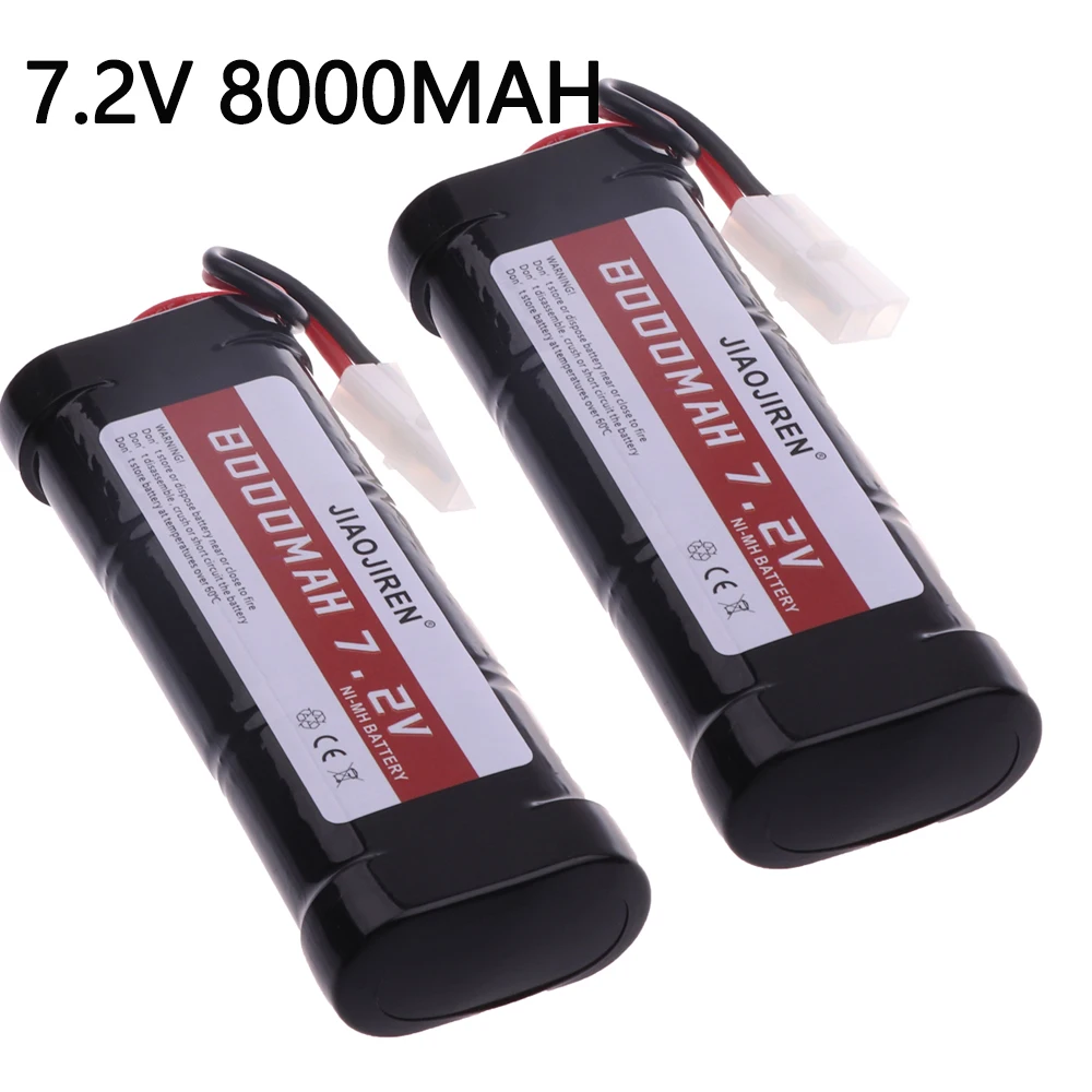 7,2 V Batterie 5000 mAh 8000 mAh NiMH Batterien Pack Für RC Auto Lkw Buggy Boot Tank 7,2 v Ni-Mh hohe capaBaterias Mit Tamiya Stecker