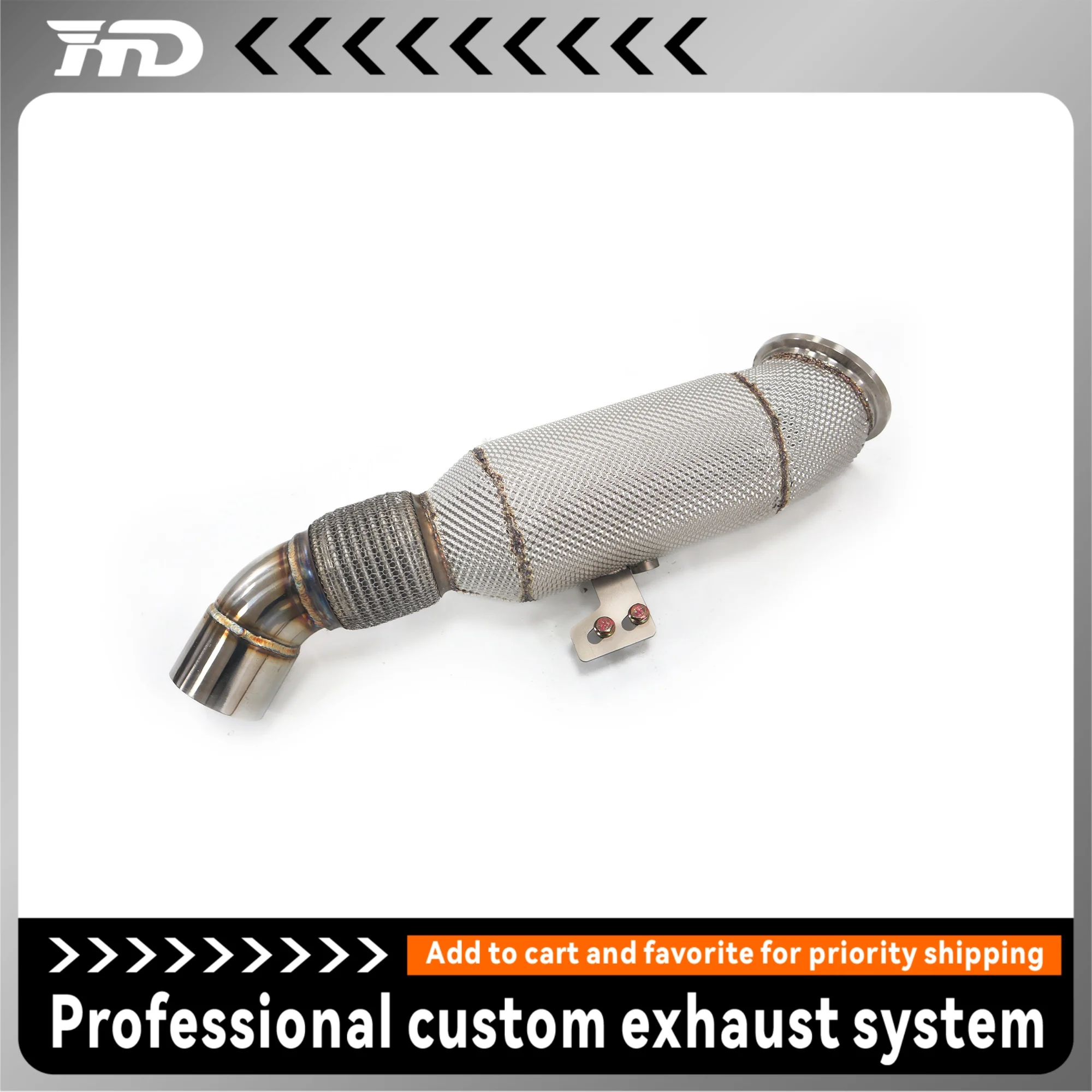 

HMD Exhaust Downpipe for BMW X5 X6 B58 Car Accessories With Catalytic Converter Header Without cat pipe