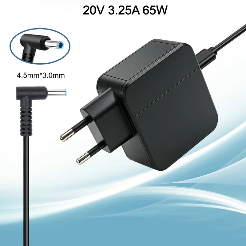 20V 2.25A 45W/20V 3.25A 65W 4.5*3.0mm Blue Tip Power Adapter For HP Pavilion X360 Envy 11 13 15 M3 EliteBook 840 G3 G5 Zbook 14u
