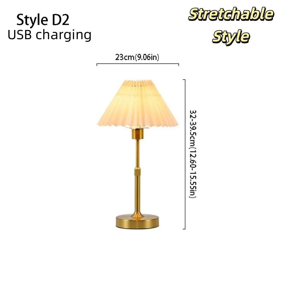 Fabric Touch Table Lamp 2700K Color Temp Metal Cordless Table Lamp 3 Color Temperatures 3-Level Dimmable Rechargeable Table Lamp