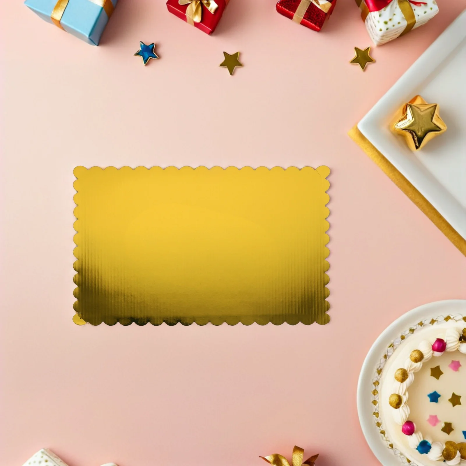 

20Pcs 10x14 Inch Wave Edge Cake Board Corrugated Greaseproof Base Baking Display Cake Platter Board Base Tray Greaseproof Boards