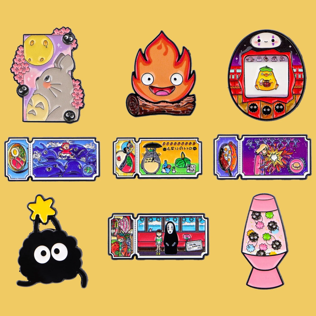 Niedliche Feuer-Emaille-Pins, Cartoon-Broschen für Frauen, Anime-Anstecknadeln, Rucksack-Taschen-Abzeichen, Partygeschenke, Kleidungszubehör