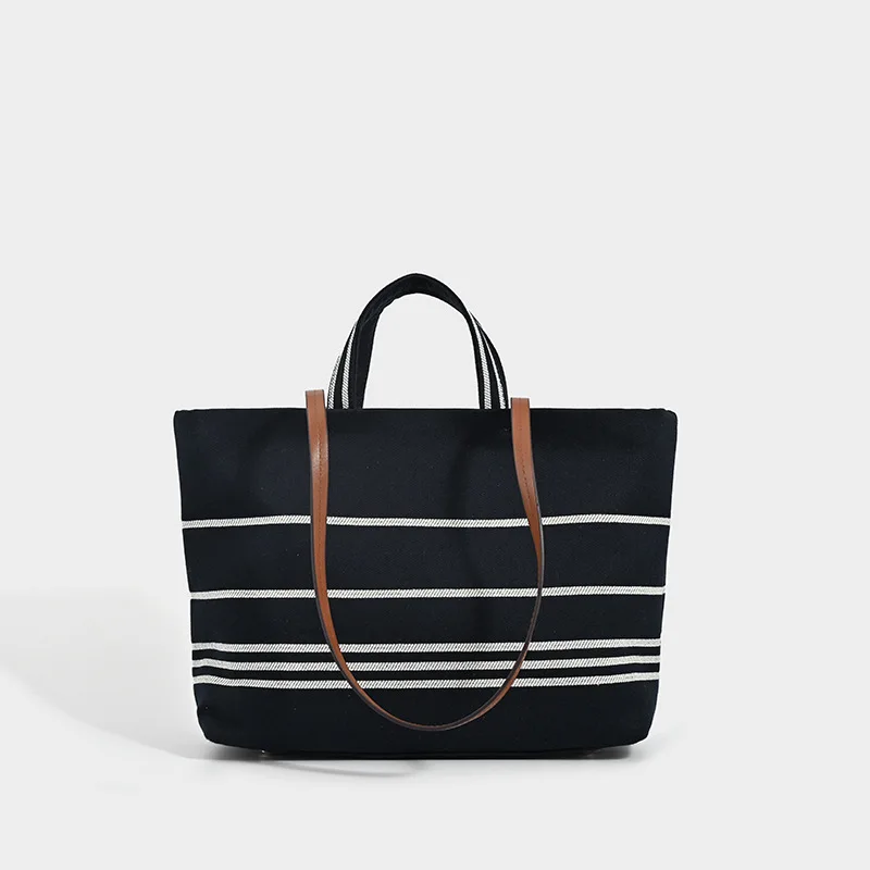 

Purses and Handbags Large Capacity Striped Beach Tote Bag Leisure Travel Single-shoulder Bag Daily Commuting Повседневная Сумка