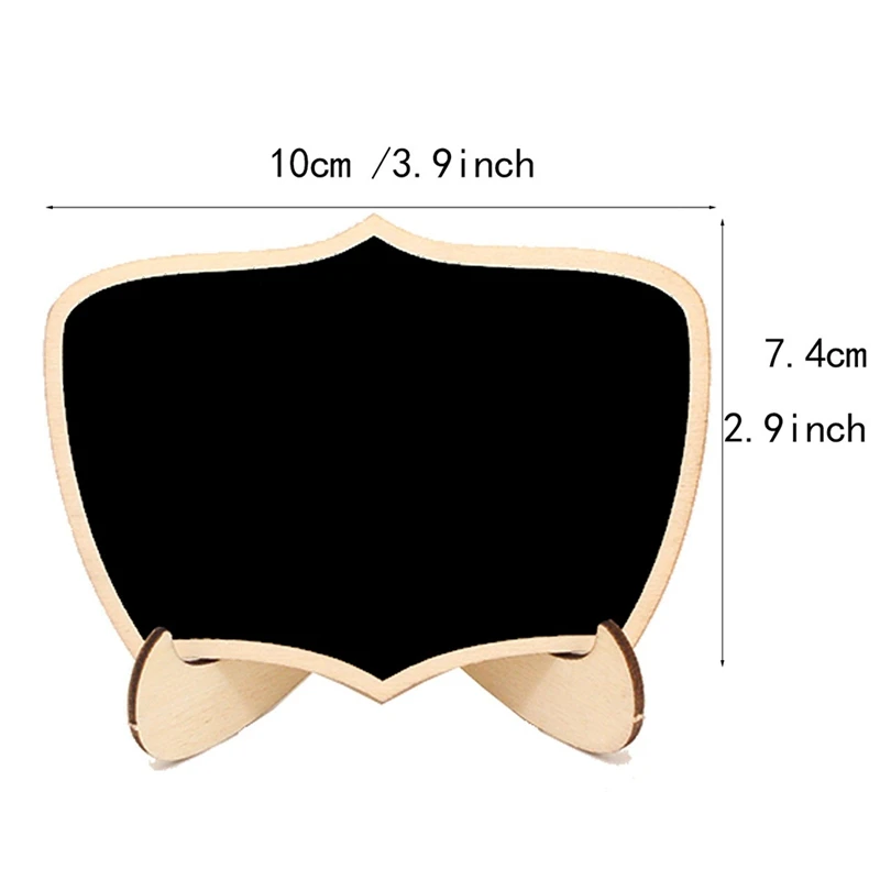 40PCS Wood Mini Chalkboard With Support Easels 4 Different Styles Small Blackboard For Wedding Label Parties Event Decor