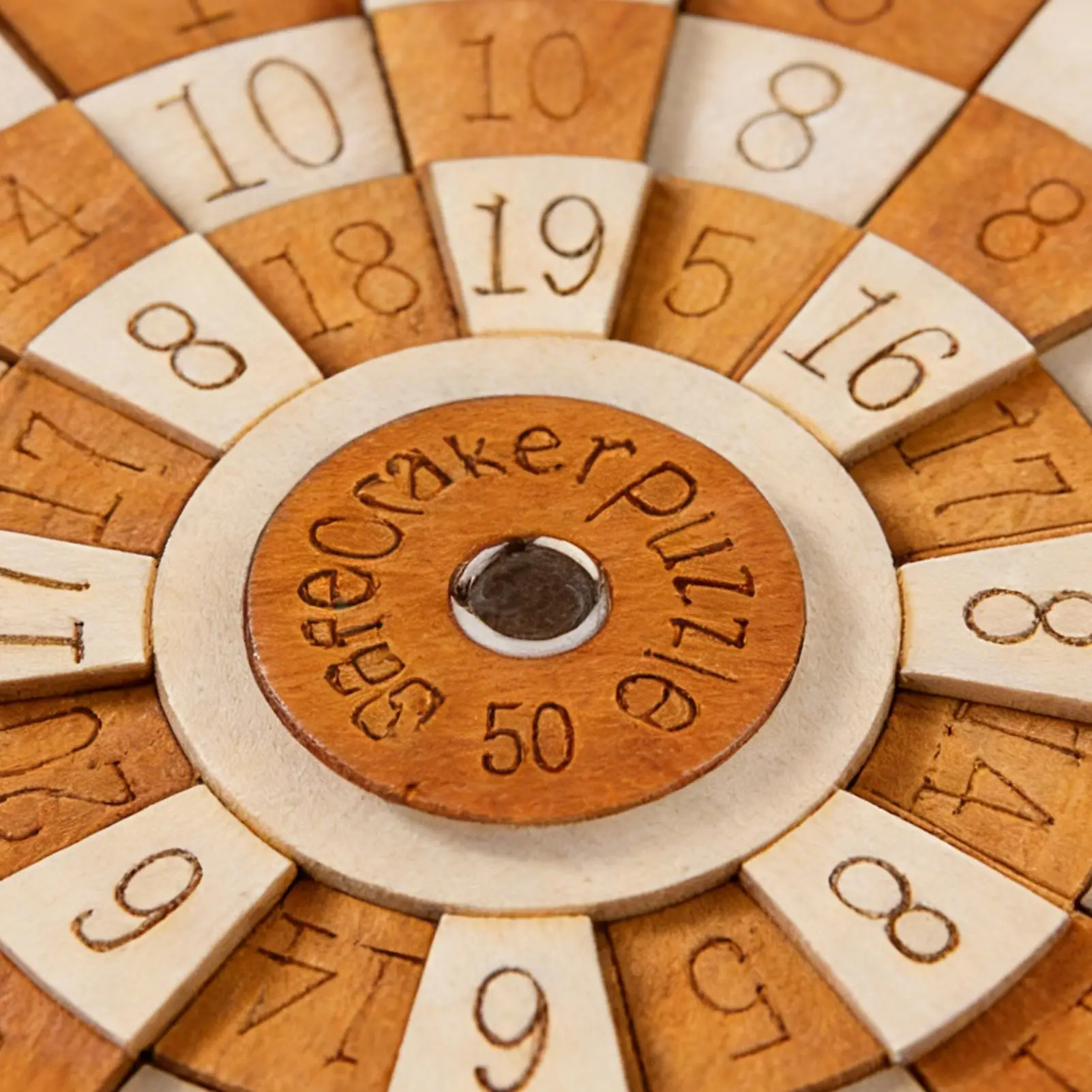Turntable Wooden Number Puzzle Huarong Road Brain Teaser Rotating Wheel Montessori Educational Toys