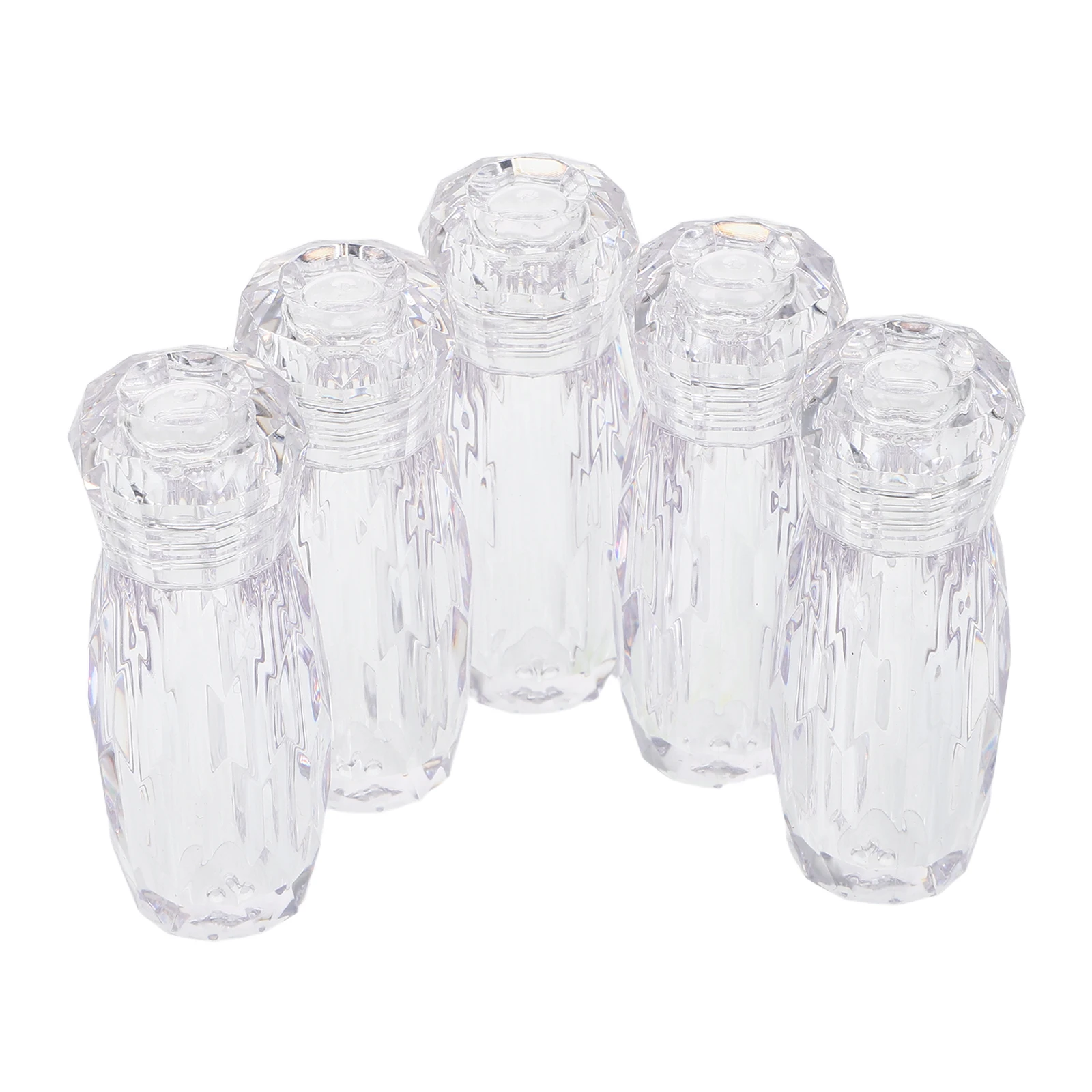 

5pcs Containers Clear 3Ml Refillable Jars Tight Sealing Lids Portable Travel Nail Accessories Makeup Craft Organizer Fine Loose