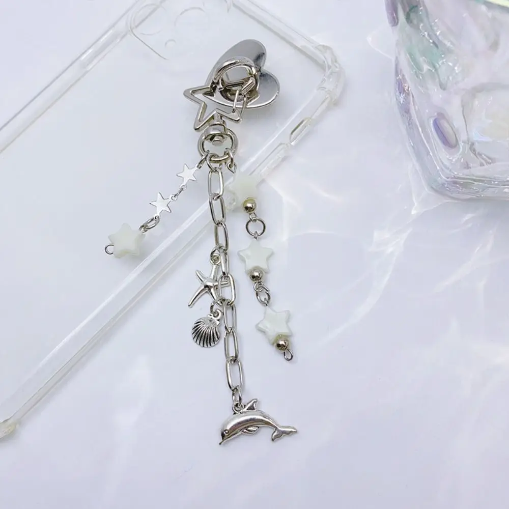 

Key Chains Y2K Phone Chain Phone Charm Stylish Lanyard Y2k Earphone Case Pendant Star Dolphin Y2K Star Phone Keychain