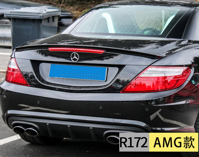 For Mercedes SLK Class R172 Trunk Spoiler SLK250 200 350 55 2012+ Real Carbon Fiber Rear Trunk Lip Wing Car Accessories