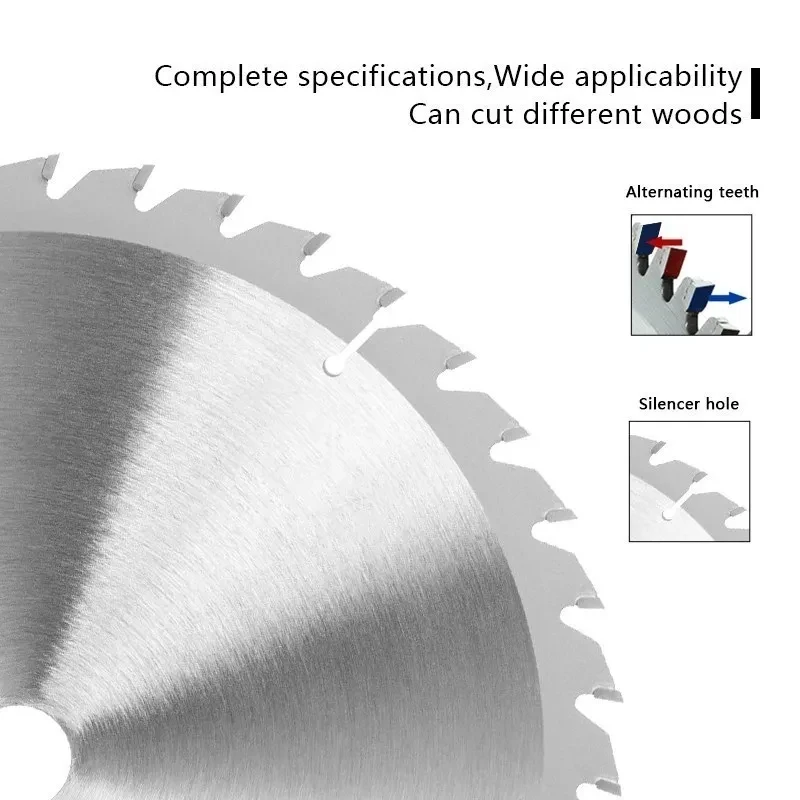 185mm TCT wood circular saw blade with 80 teeth and a circular aperture of 30mm. Hard alloy TCT saw blade for wood cutting disc