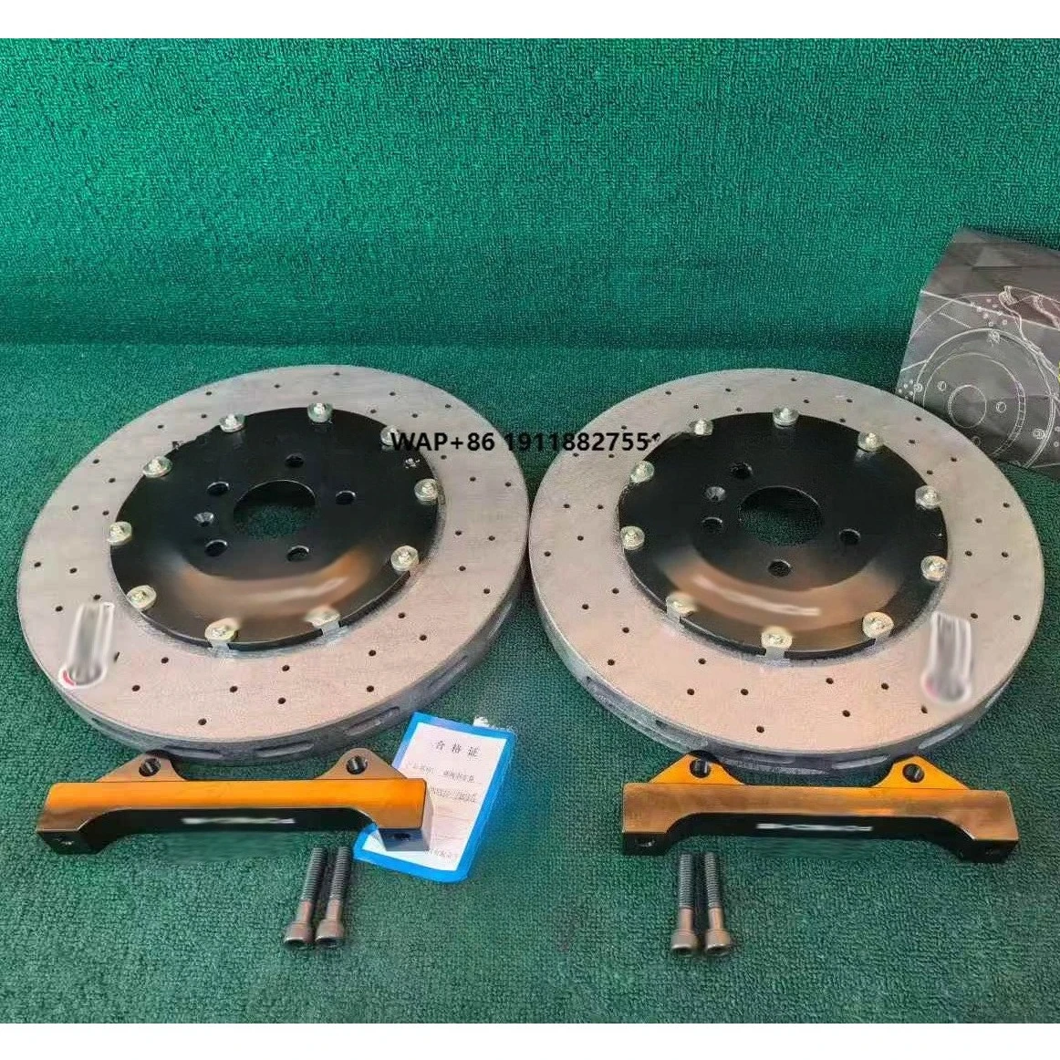 

New OEM Modification Forged aluminum alloy Calipers set 410x36mm Front 390x32mm Rear Carbon-Ceramic Brake Disc for gt3