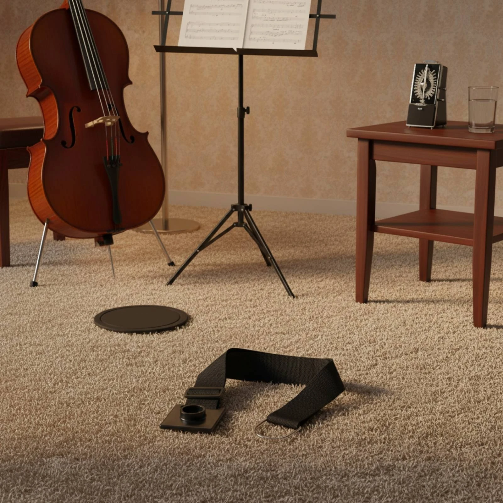 Cello Anti-Slip Pad Sponge Base Cello Stop Pad String Instrument Part Stable Grip Music Accessory Adjustable for Cellists