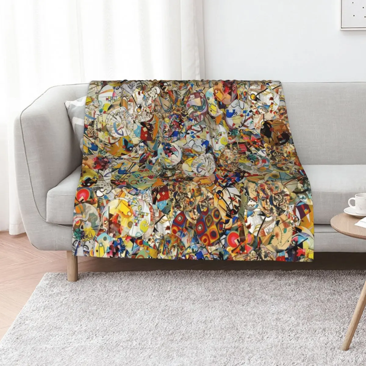 Wassily Kandinsky Throw Blanket Tourist funny gift Decorative Throw Winter beds Flannel Summer Beddings Blankets