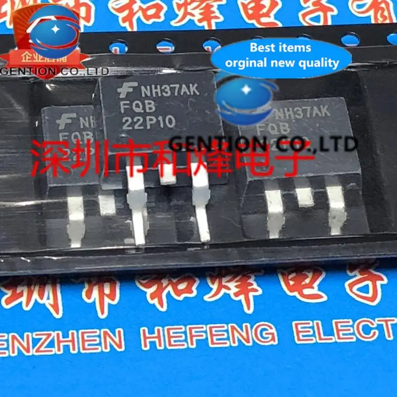 10PCS FQB22P10 TO-263 -22A -100V em estoque 100% novo e original