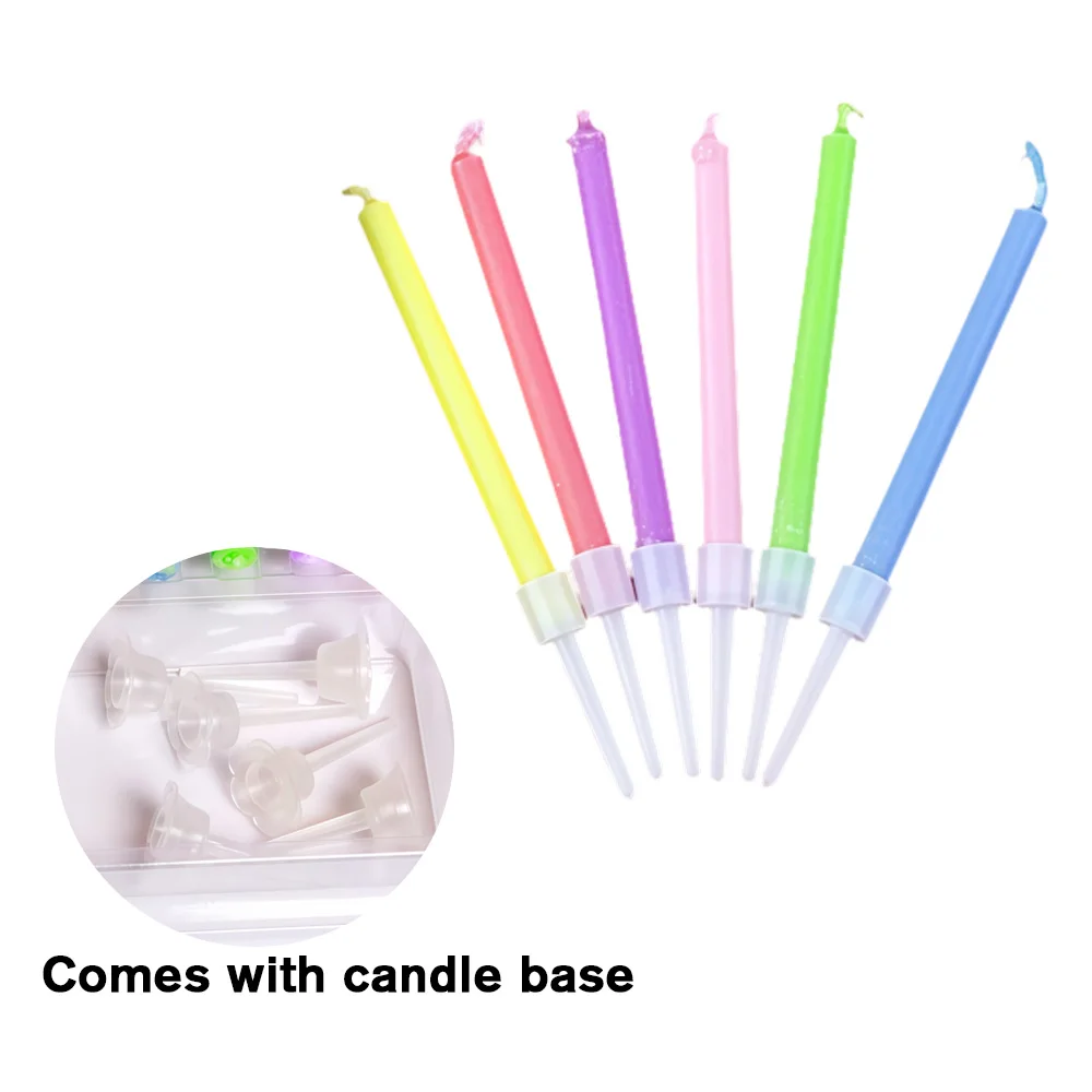 Colorful Flame Birthday Candles Rainbow Wish Candles Cake Decorations Suitable for Birthdays