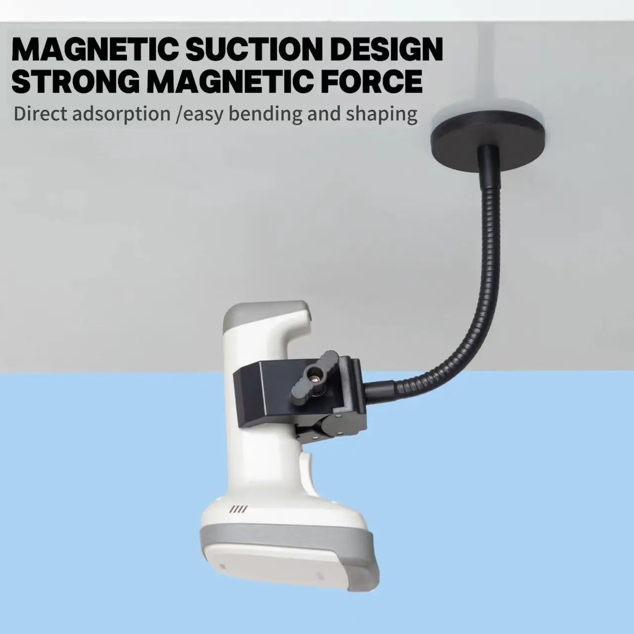 Universal Adjustable Magnetic Suction Base Bracket - Metal Hose for Industrial Flashlight Camera Fixing Clip & Microphone