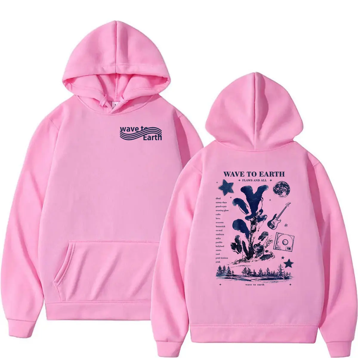 Kpop Band Wave To Earth The Pieces Tour 2026 Hoodie Men's Women Hip Hop Korean Pop Fashion Loose pullover Sweatshirt Streetwear