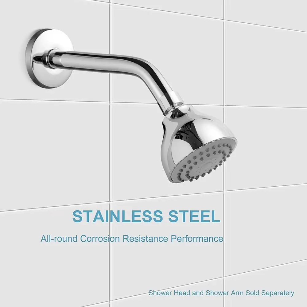 New Stainless Steel Shower Pipe Wall Mounted Silver Shower Arm Arm Bracket