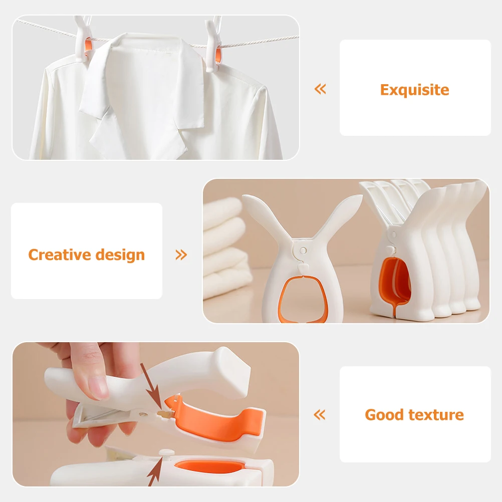 

4pcs Clothes Plastic Clothes Clips Clips Non Slip Spiral Hanger Windproof Quilt Towel Socks Shirts Pants Dry
