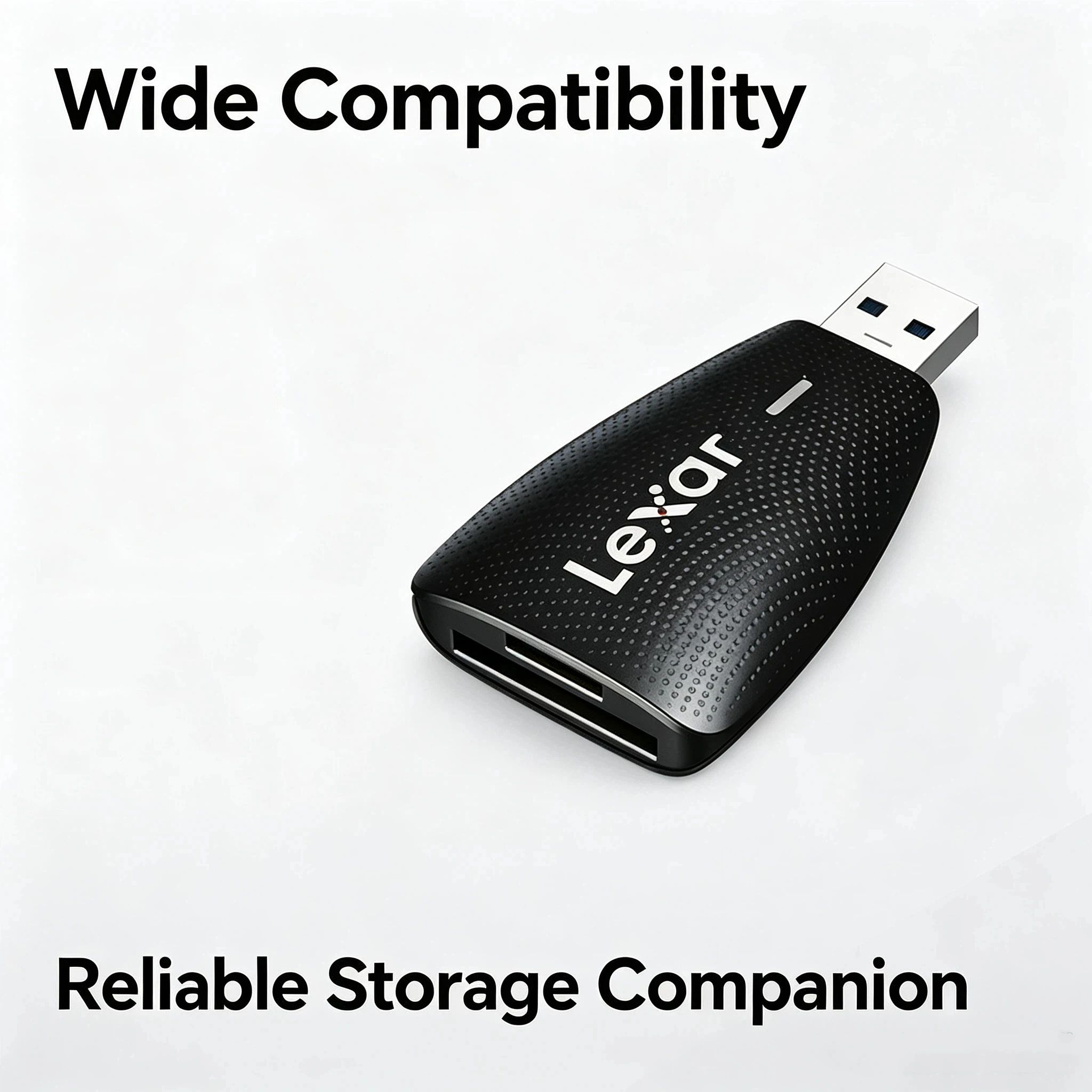USB 3.1 Card Reader Lexar Dual Slot SD TF Memory Card Adapter Plug Play for Laptop Desktop