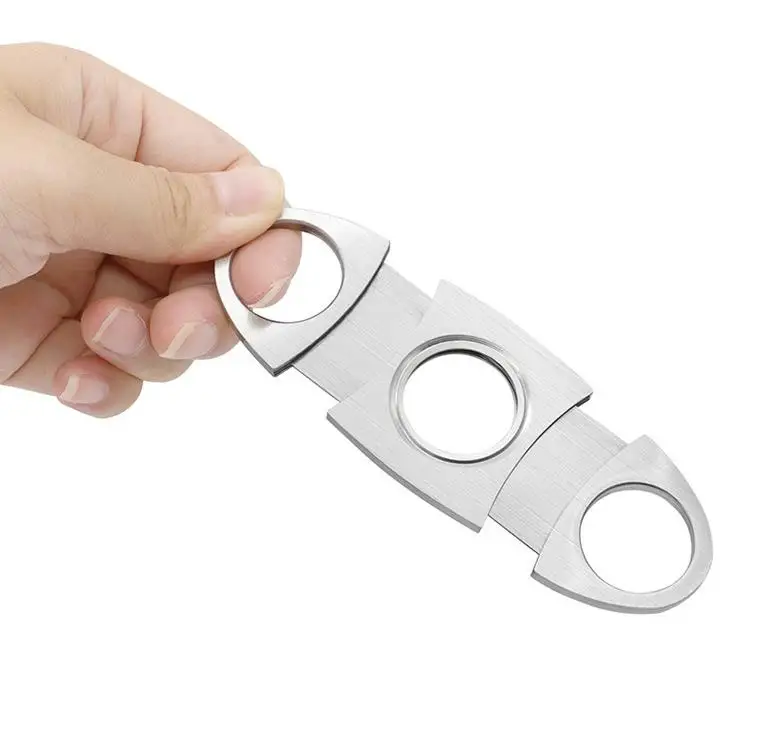 

100pcs Full Stainless Steel Cigar Cutter Knife Double Blades Scissor Shear Pocket Size ni411