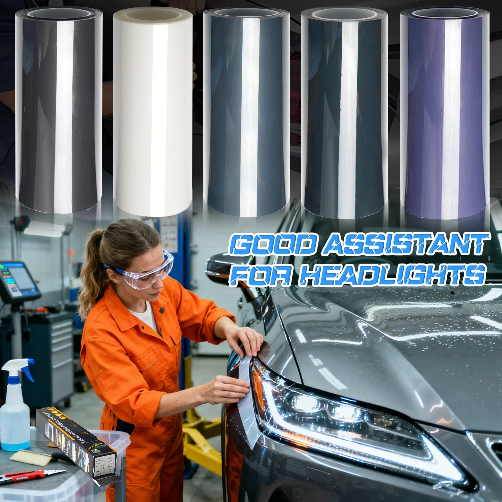 

Пленка для защиты фар и задних фонарей автомобиля из ТПУ/ППФ: антистарение, защита от пожелтения, самовосстанавливающаяся, антицарапинная, прозрачная, светло-черная