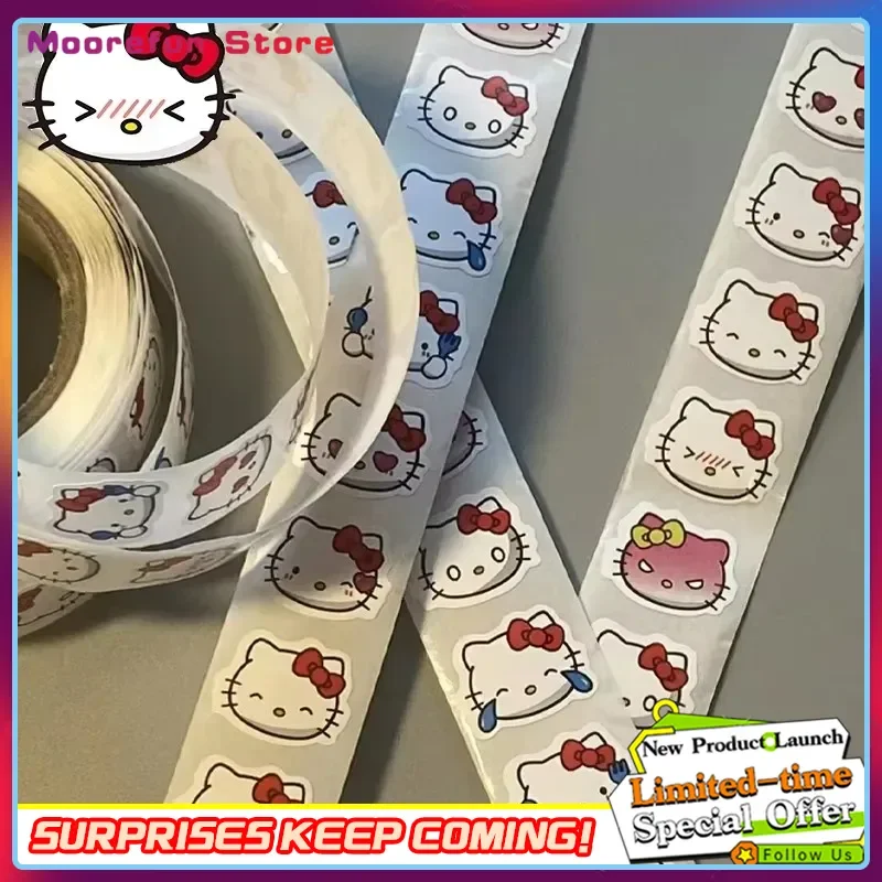 

500pcs Hello Kitty Cute Stickers Cartoon Anime Stationery Art Supplies Party Envelope Sealing Decor Toys Baby Shower Party Gift