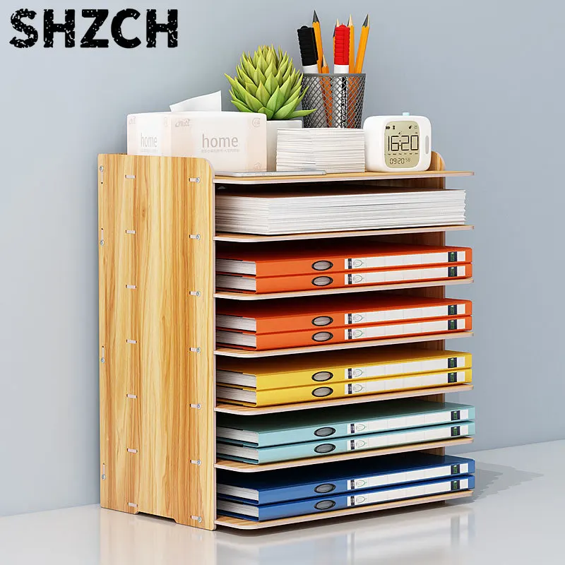 Multi-Layer A4 File Organizer Desktop Document Storage Ra Office Desk Stationery Holder Workstation Transformation Tool