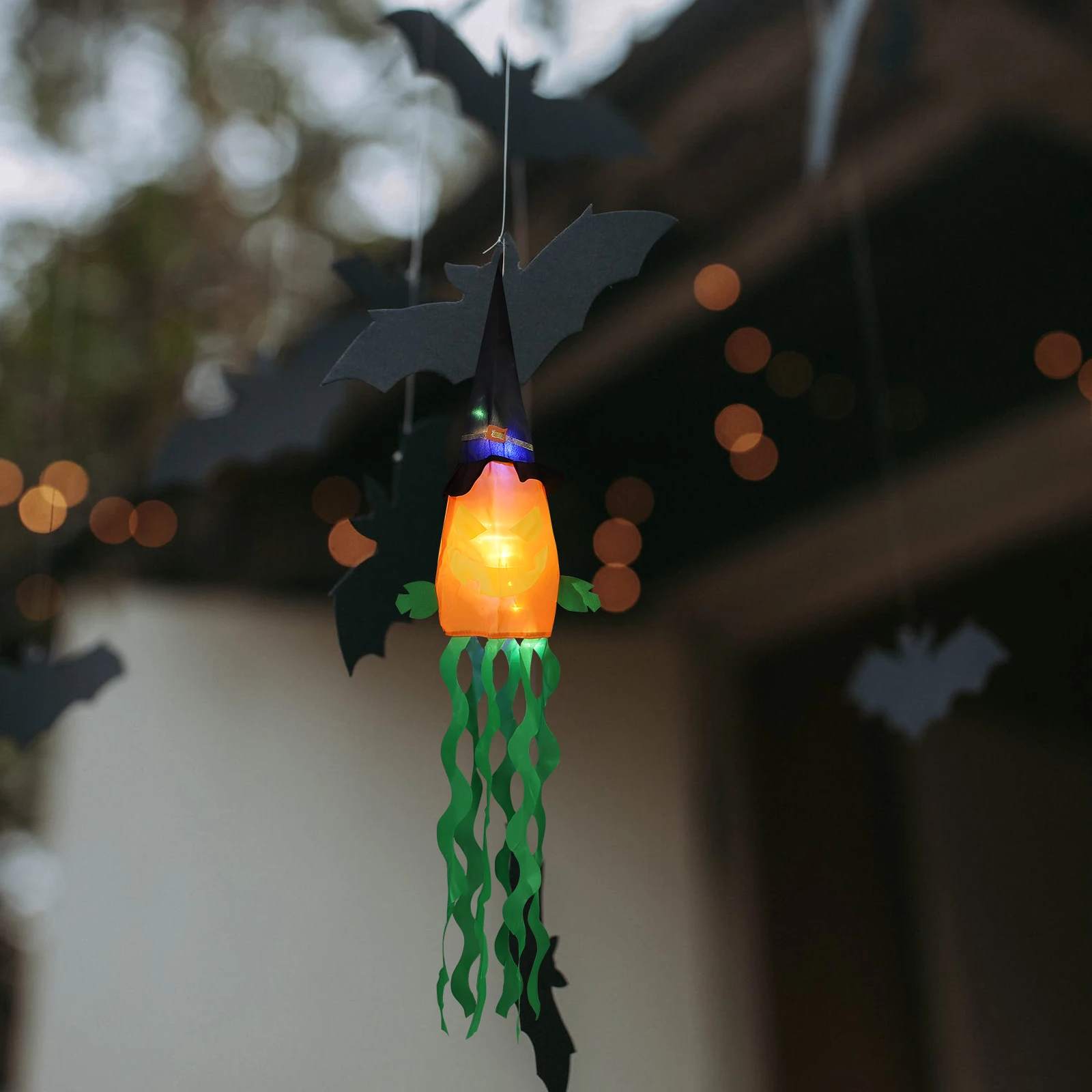 

LED Halloween Hanging Lamp Outdoor Windsock Halloween Decoration Light Decoration Party Garden Patio Home Haunted Night