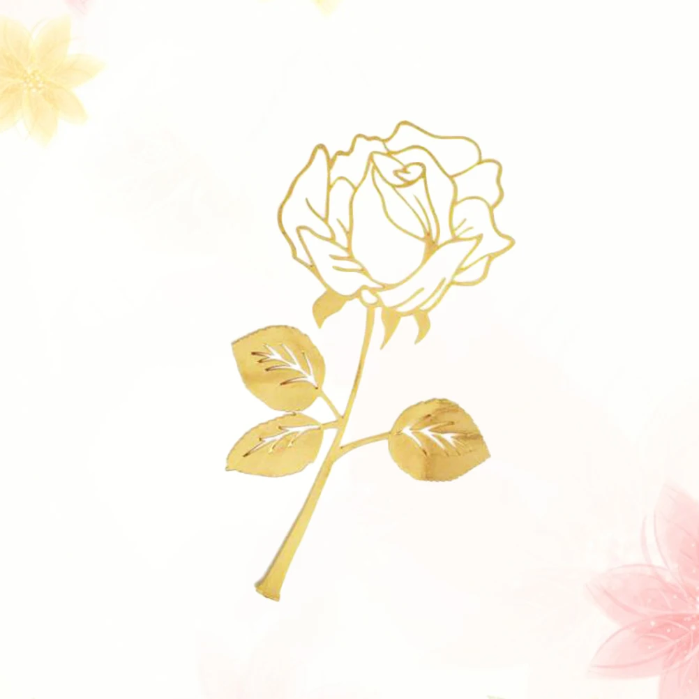 

Original Page Brand Book Mark for Books Marker Bookmark Stationery Bookmarks Metal Valentine Rose Separator Pages