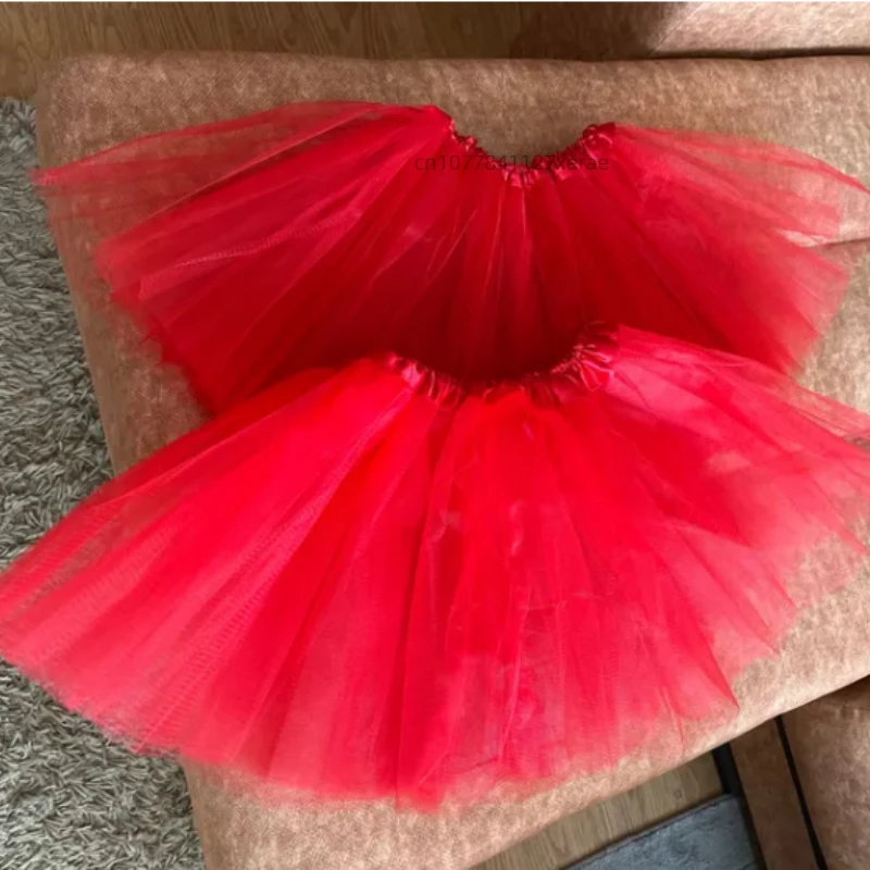 30cm Carnival Christmas Colorful Puffy Mesh Short Skirt, Beautiful Girl Princess Children's Dance Party Performance Skirt