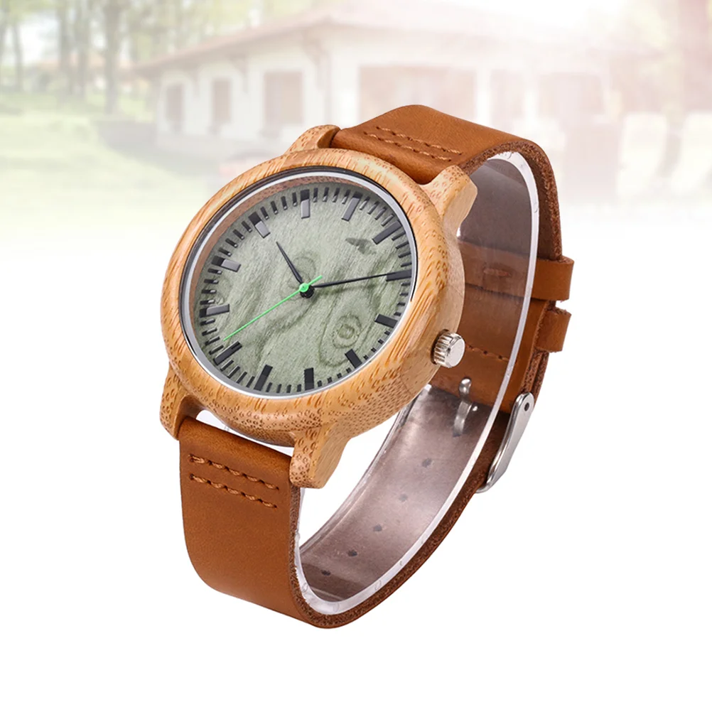 Relojes deportivos para hombre, reloj Digital automático de madera, movimiento de cuarzo y bambú, resistente al agua