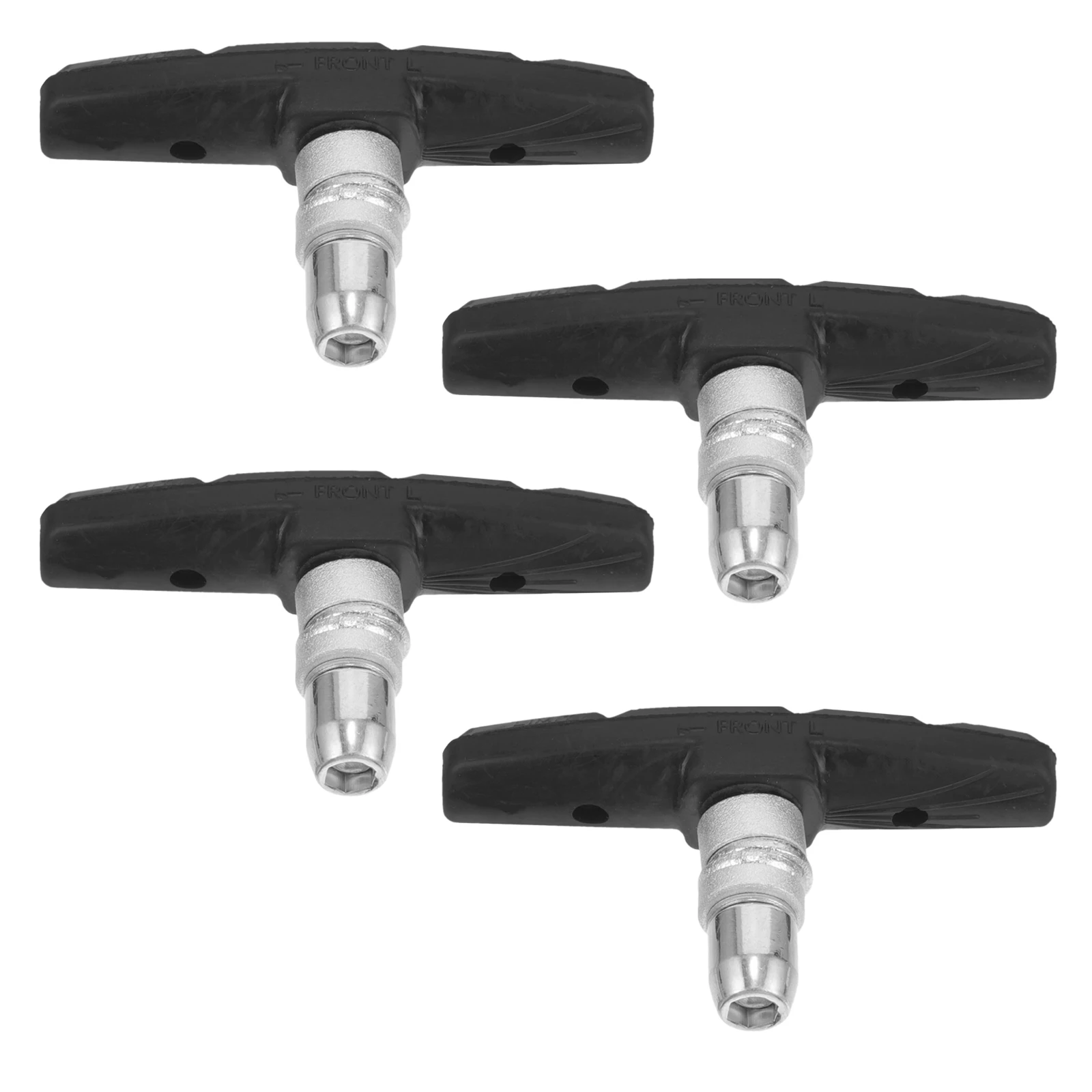 

4Pcs Pads Mountain Bike Rubber Metal Silent Wear Resistant Caliper Brake Blocks Noise Reduction Bike for