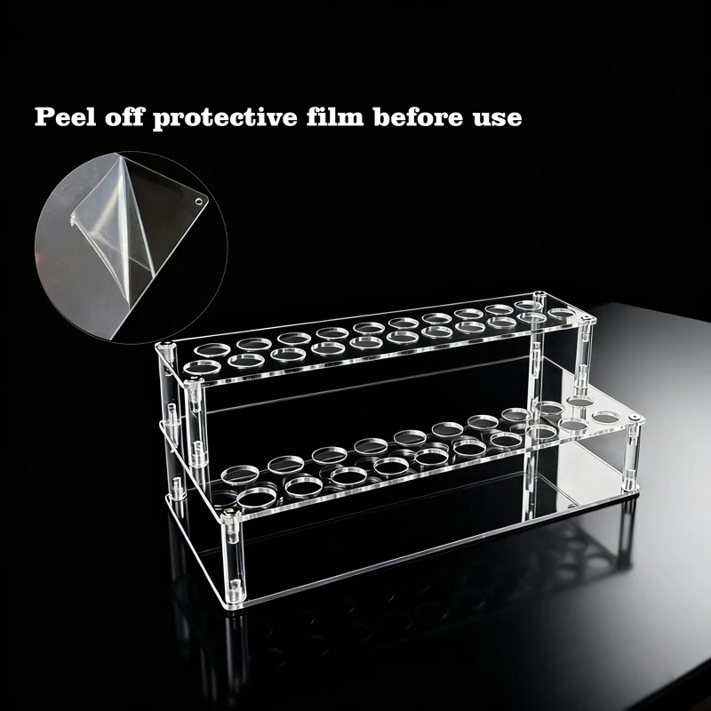 41 Löcher Klar Acryl Make-Up Pinsel Halter Schreibtisch Kosmetik Organizer Lippenstift Lagerung Box Eyeliner Mascara Display-ständer Rack