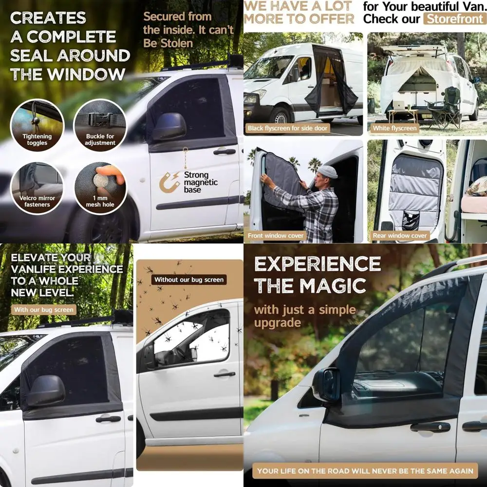 

Magnetic Bug Screens for Front Doors, Pair, Promaster Vanlife Accessories and Essentials
