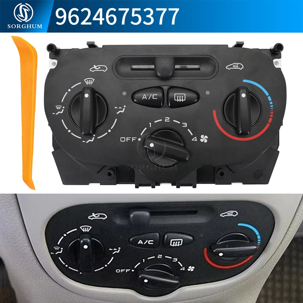 

Air AC Heater Panel Climate Control Temperature Heater Switch For Peugeot 206 207 307 C2 Citroen Picasso HQ 9624675377 X666633H