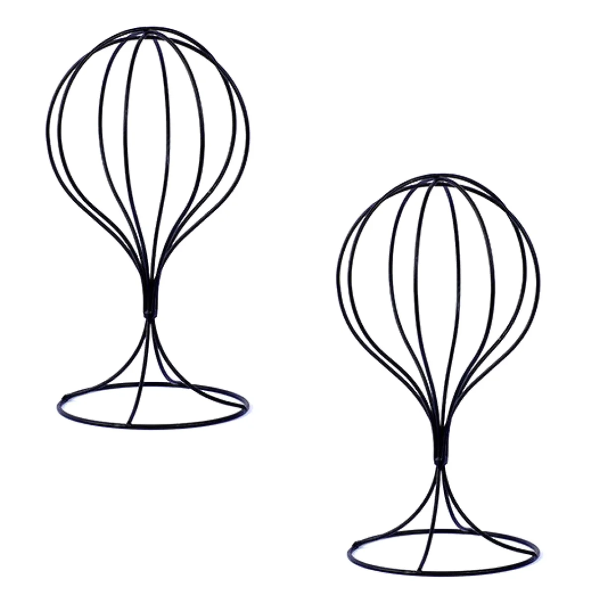 

A25F-2 Pieces Modern Metal Hat Stands Durable Stable Cap Rack Wigs Holder Hat Display Stand Adult Hat Rack Hat Model Stand