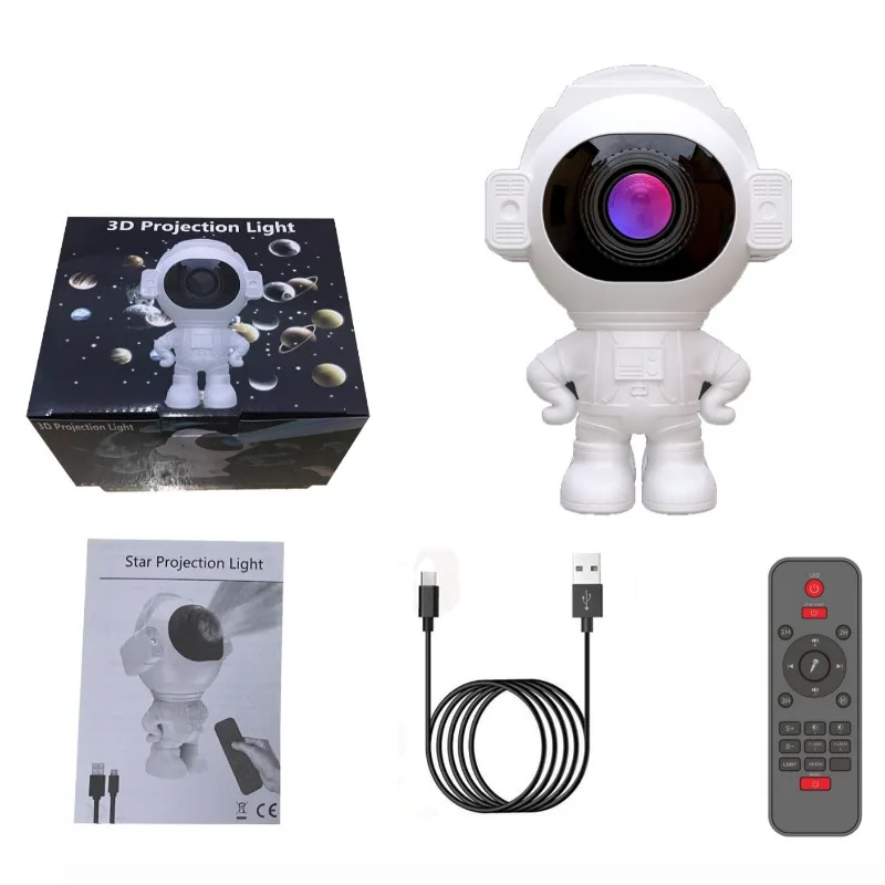 Projector Lamps Night Light with Remote Control Adjustable Design Astronaut Nebula Galaxy Lighting for Children Room Decoration