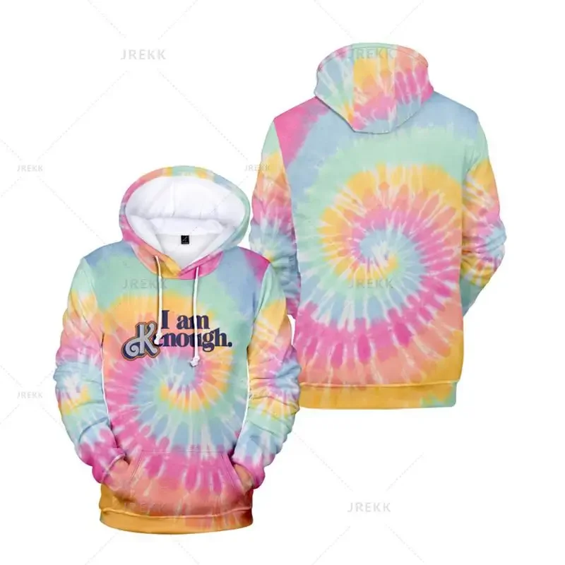 I Am Kenough Merch Hoodies Unisex Hooded Sweatshirt Casual Clothing Fashion Tie Dyes Cosplay Spots Streetwear for Kids Adults