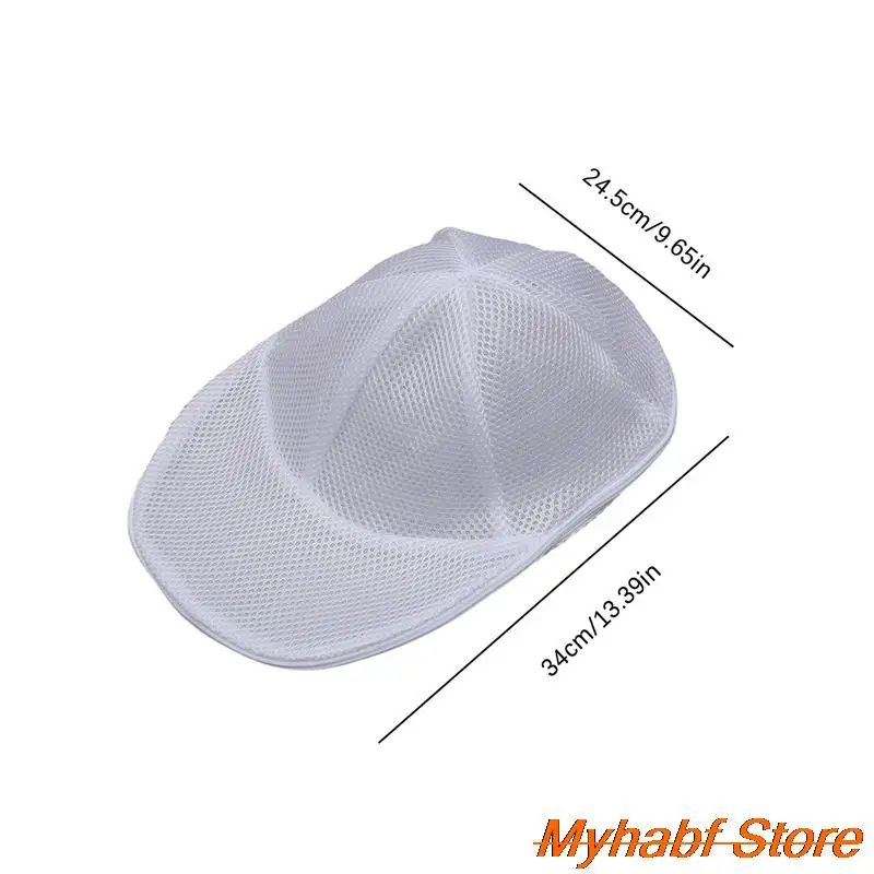 Hat Wash Protector Baseball Cap Cleaner Holder Zippered Mesh Laundry Bag for Flat Hat Curved Cap Washing Cage Hat Washer Cleaner