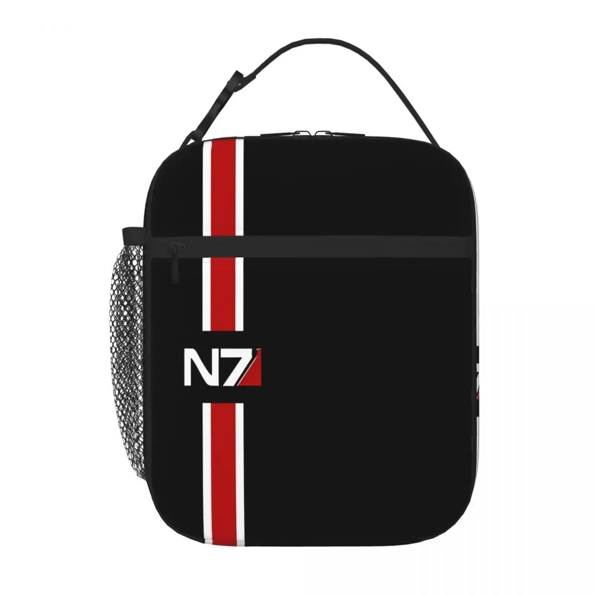Bestselling N7 Emblem, Mass Effect Denim Style School Lunch Bag Shift Work Insulated Lunch Bag