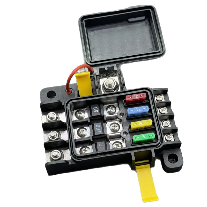 Auto 1in 7 Out Multi Functional Fuse Box High Temperature Resistant And Flame-Retardant Bolt Type ANM Fuse Holder
