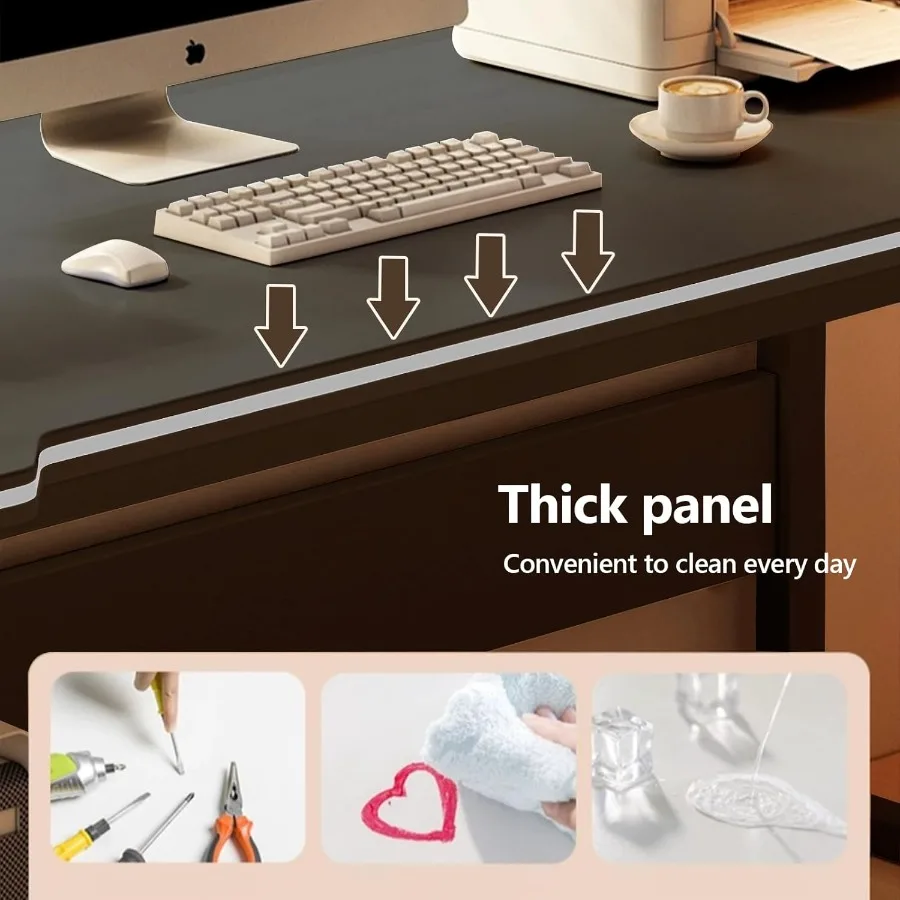 طاولة كتابة للكمبيوتر المكتبي للألعاب، فن الطالب، طراز بسيط، خشب الكمبيوتر مناسب للمكتب المنزلي #4