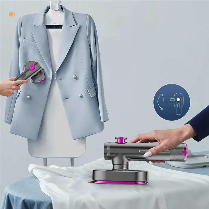 A59E-1 Piece Handheld Steam Iron Steamer Ironing&Steaming 2 In 1 Fabric Wrinkle Travel Iron US Plug B