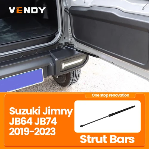 Imagen 1 del producto Varilla de puerta trasera para Suzuki Jimny JB64 JB74 2019-2023, 1 Uds., soporte de 90 grados para puerta trasera de coche, accesorios de varilla de elevación de impacto de Gas metálico